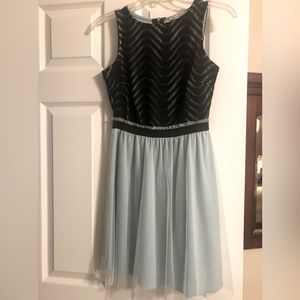 Speechless-ballet dress/ black waves bodice flowing sheer mint- special occasion